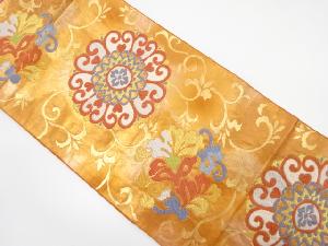 華紋唐草織り出し　袋帯